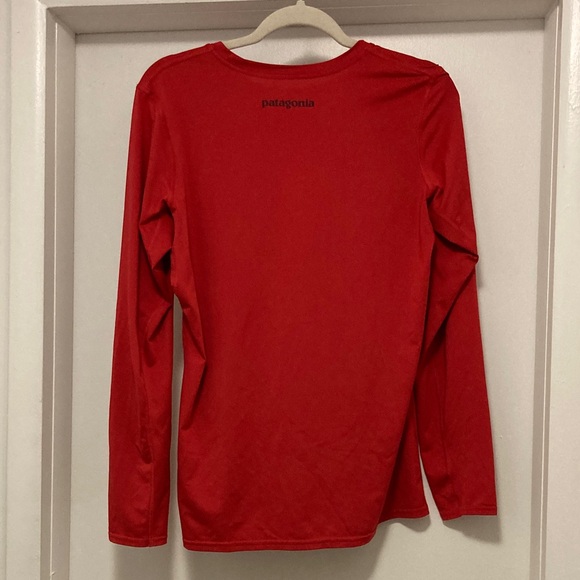 Patagonia Daily Capiline Baselayer Red Long Sleeve Shirt - Picture 2 of 9